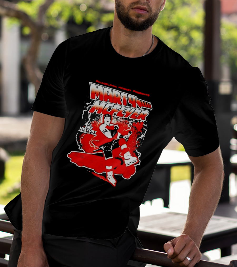 Philadelphia Hockey Presents Marty McFly 2026 With Philadelphia Flyers Hockey 97 T-Shirt