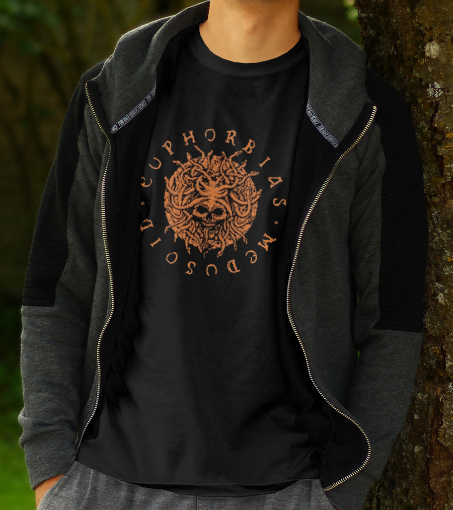 Medusoid Euphorbias Skull And Tentacles T-Shirt