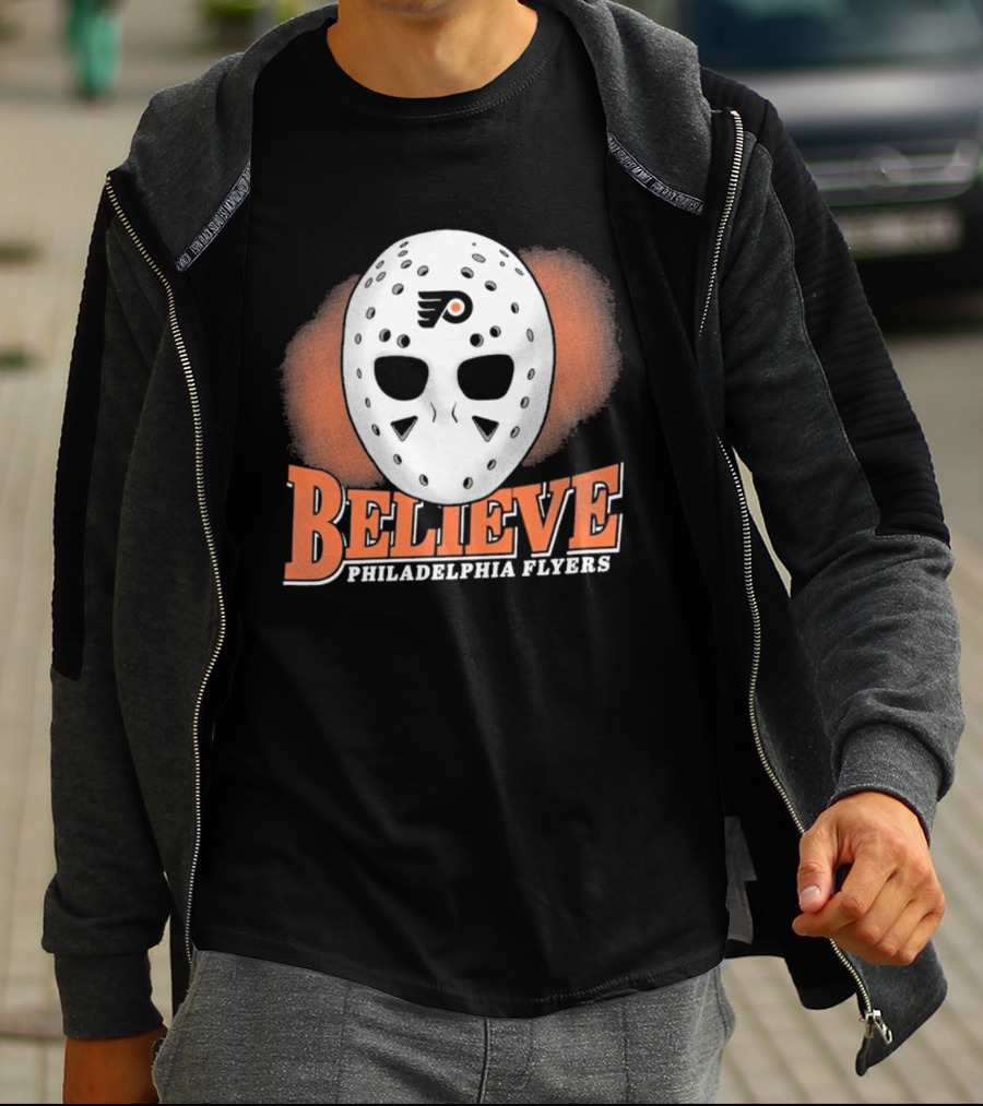 Philadelphia Flyers Believe Hockey Mask Franklin T-Shirt