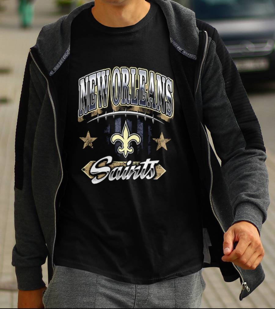 New Orleans Saints Americana 2026 Fleur De Lis Stars Stripes T-Shirt