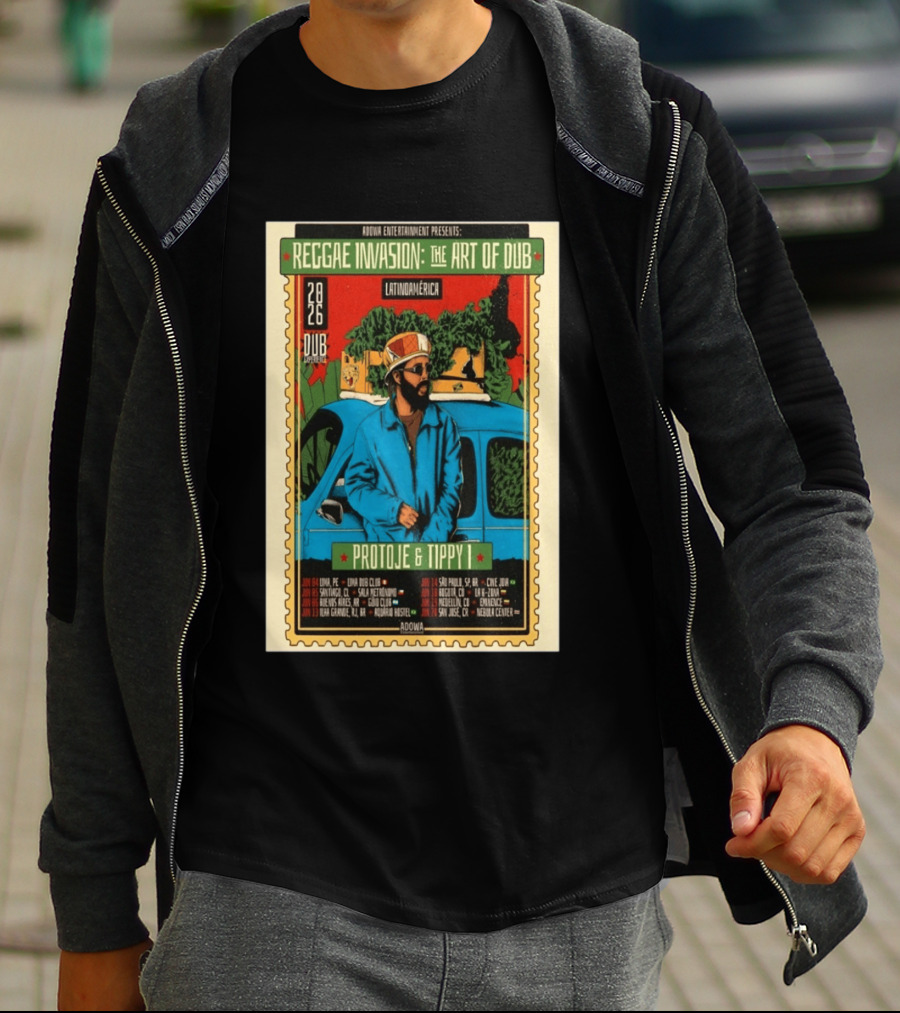 Reggae Invasion The Art Of Dub Protoje Tippy I Latin America 2026 Tour Dates T-Shirt