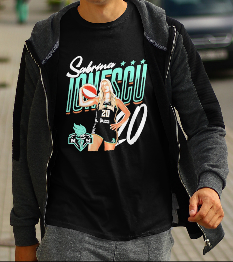Sabrina Ionescu New York Liberty Number 20 Player Pose T-Shirt