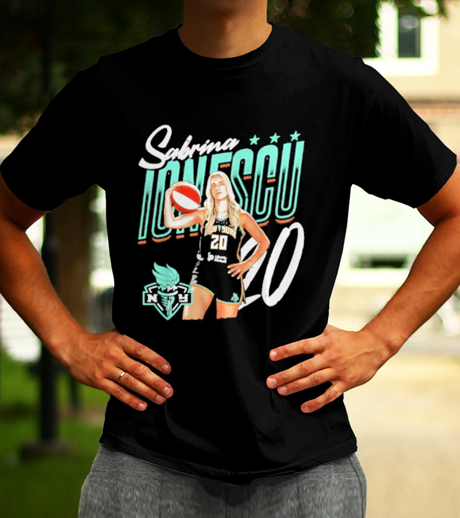 Sabrina Ionescu New York Liberty Number 20 Player Pose T-Shirt