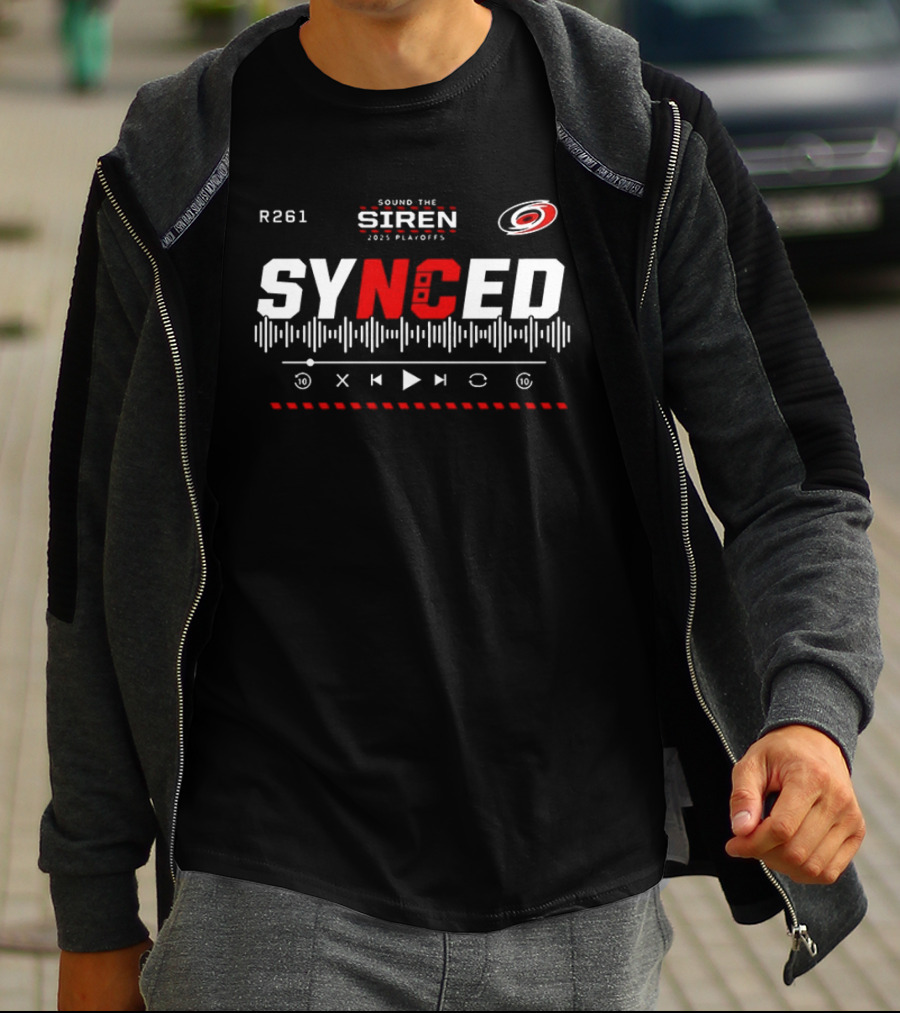 R261 Sound The Siren 2023 Playoffs Synced Carolina Hurricanes T-Shirt