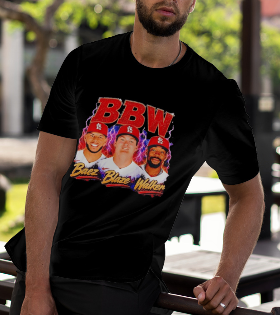 BBW Baez Blaze Walker St. Louis Cardinals Lightning T-Shirt
