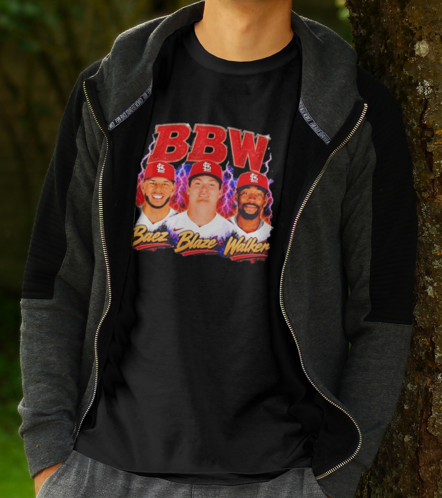 BBW Baez Blaze Walker St. Louis Cardinals Lightning T-Shirt