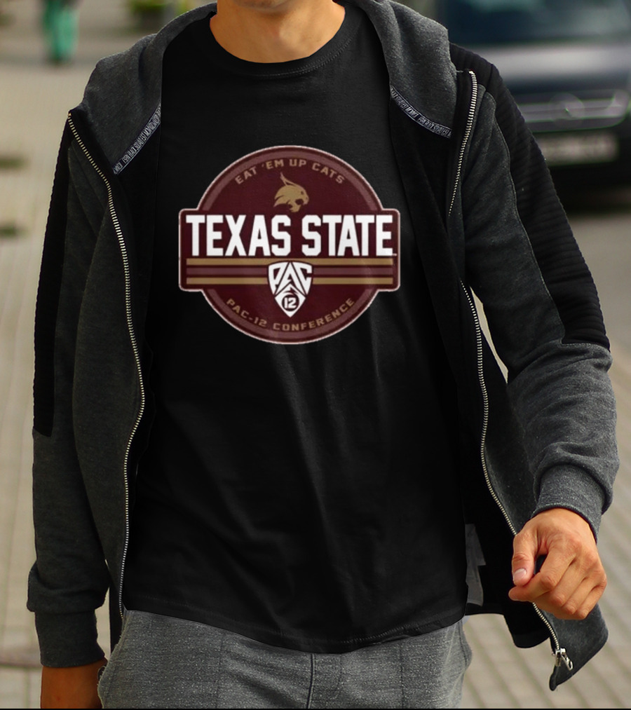 Texas State Bobcats Eat 'Em Up Cats PAC 12 Conference T-Shirt