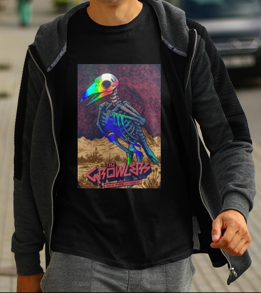 The Growlers Las Vegas Area 15 May 1 2026 Skeleton Bird T-Shirt