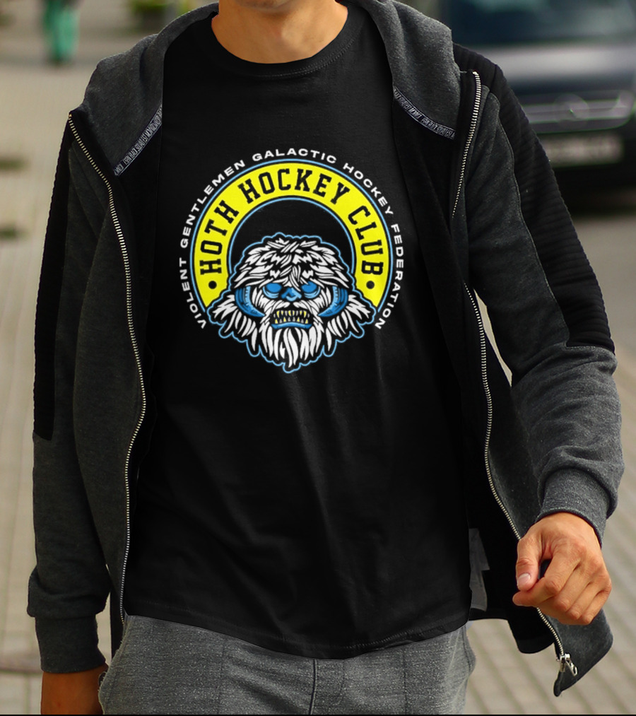 Violent Gentlemen Galactic Hockey Federation Hoth Hockey Club 2026 Wampa T-Shirt