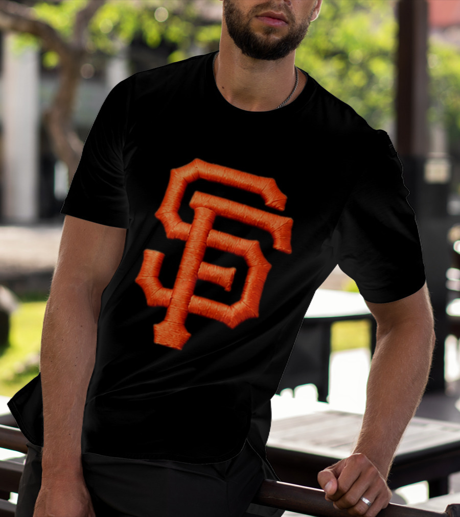 Alex Smith SF Giants Hat Orange Monogram T-Shirt