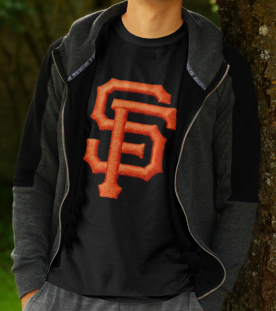 Alex Smith SF Giants Hat Orange Monogram T-Shirt