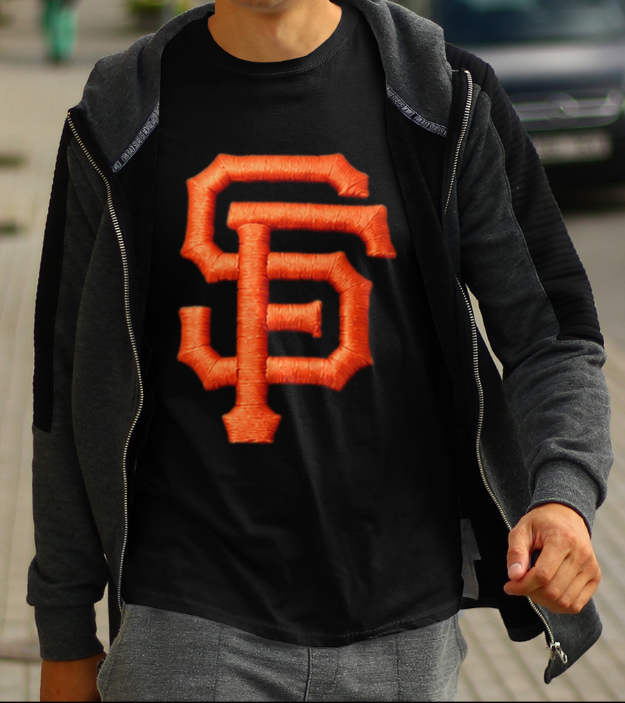 Alex Smith SF Giants Hat Orange Monogram T-Shirt