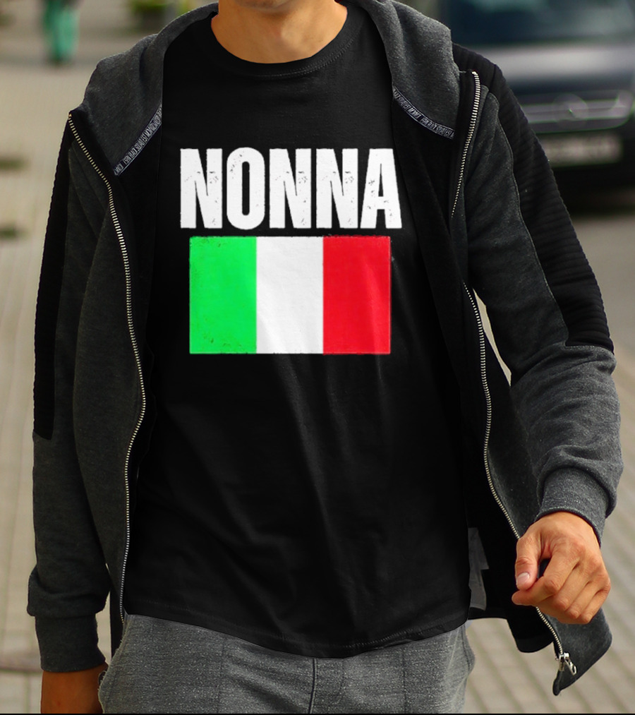 Italian Nonna Flag Pride With Italy T-Shirt