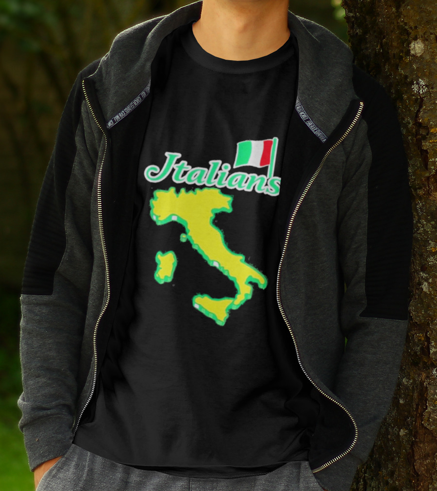 Italians Map Of Italy With Flag T-Shirt