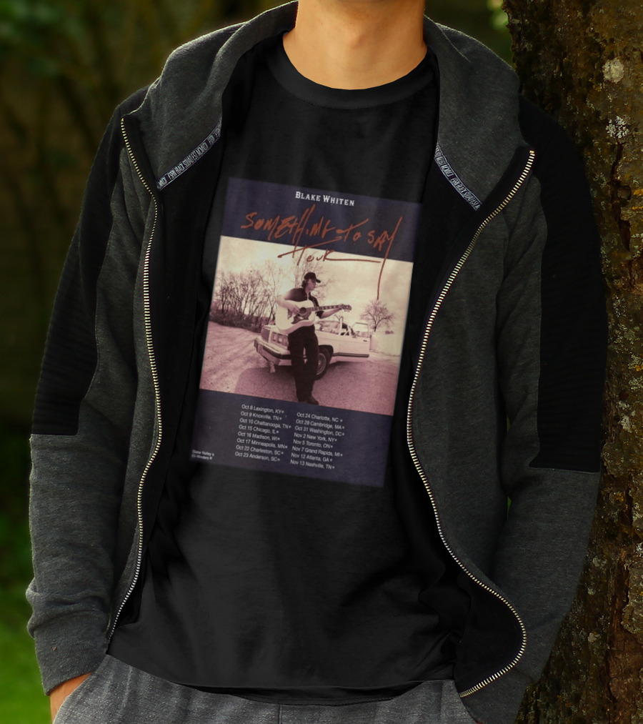 Blake Whiten Something To Say Tour 2026 With October Concert Dates And Vintage Car Photography T-Shirt