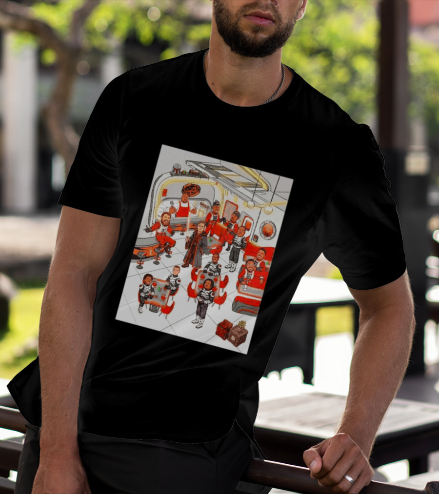 Cincinnati Bengals Star Wars Parody In Retro Diner Scene T-Shirt
