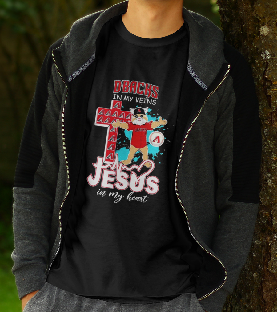 D Backs In My Veins Jesus In My Heart With Cross T-Shirt