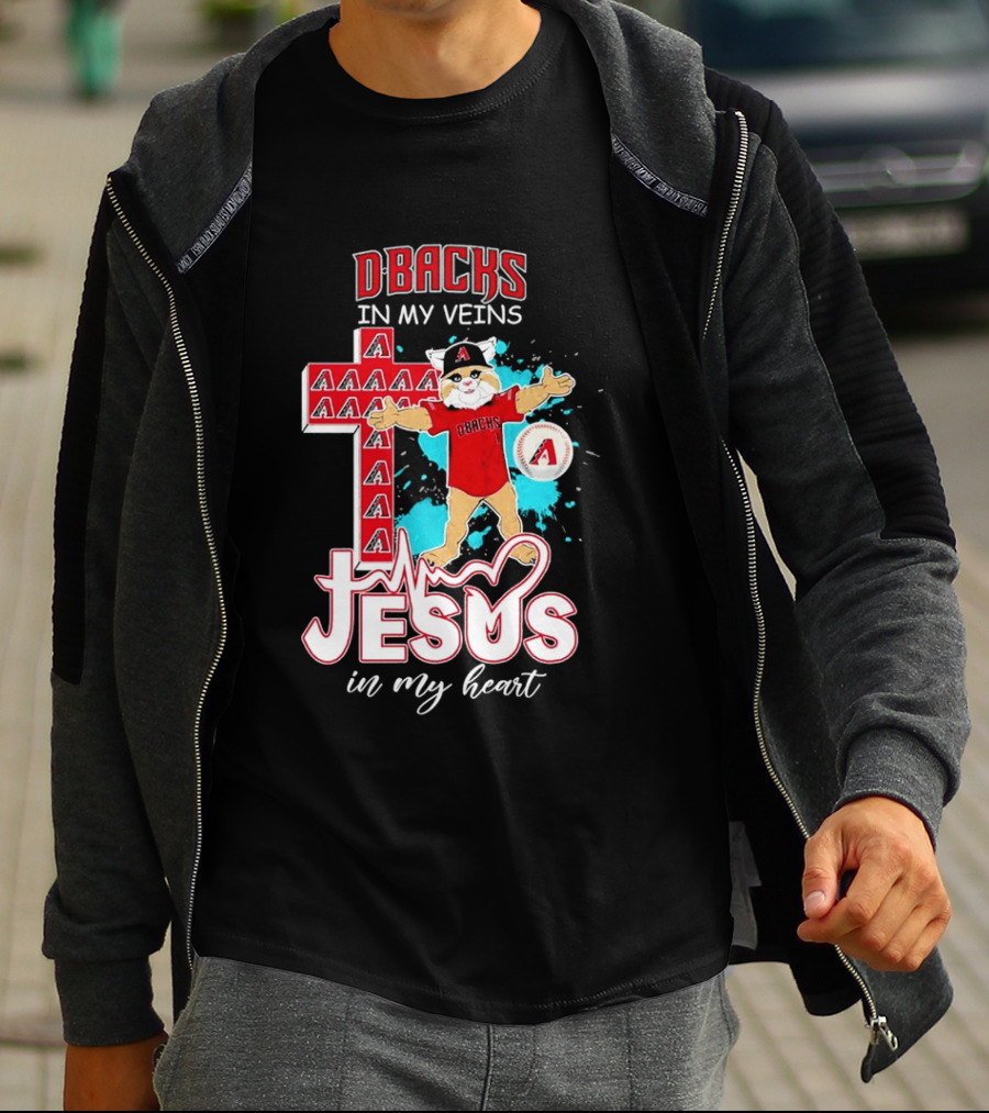 D Backs In My Veins Jesus In My Heart With Cross T-Shirt