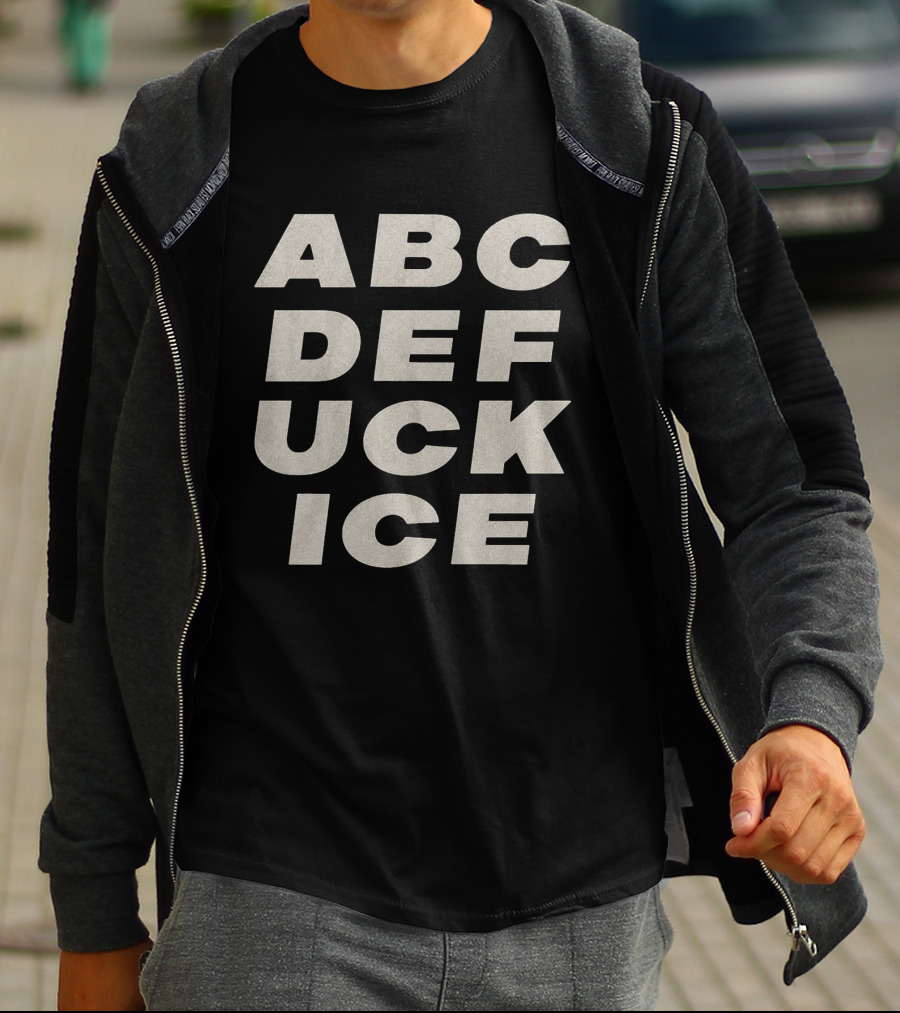 ABCDEFUCKICE Bold Lettering Phrase T-Shirt