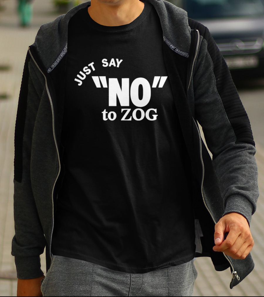 Randy Weaver Wearing Just Say No To Zog T-Shirt