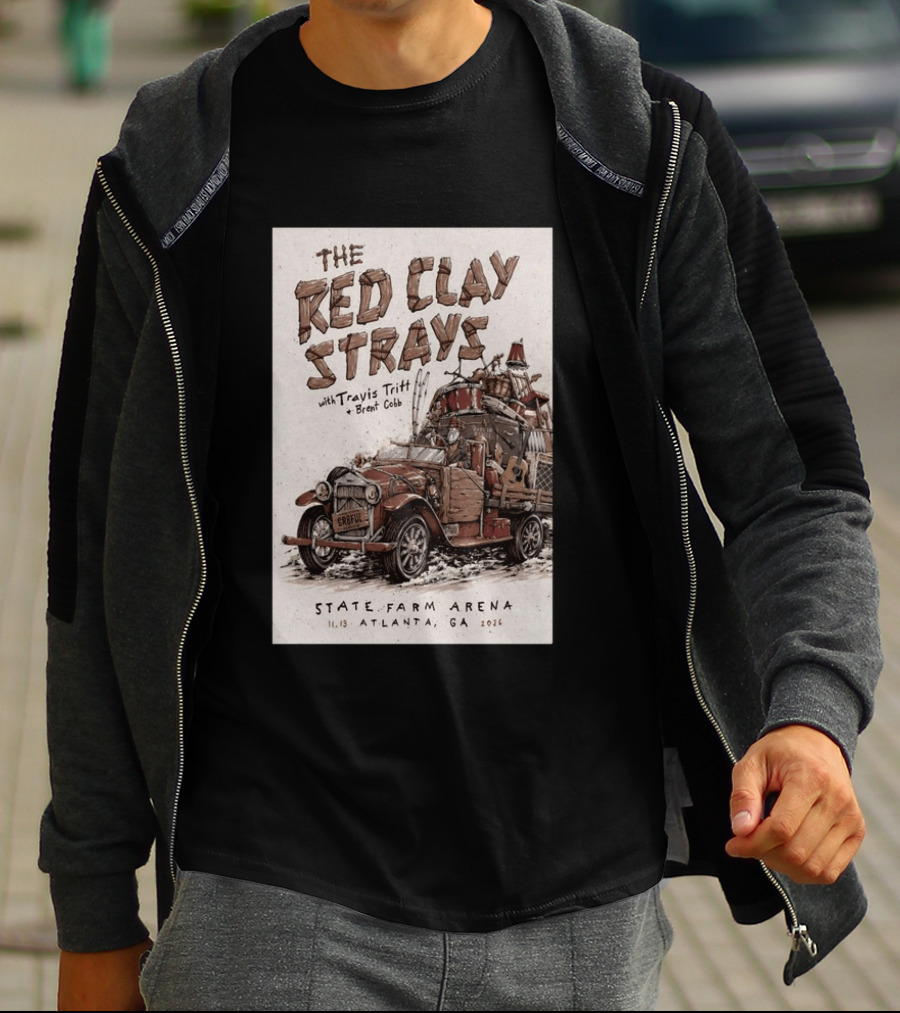 The Red Clay Strays With Travis Tritt And Brent Cobb Live Concert State Farm Arena Atlanta GA Nov 13 2026 T-Shirt