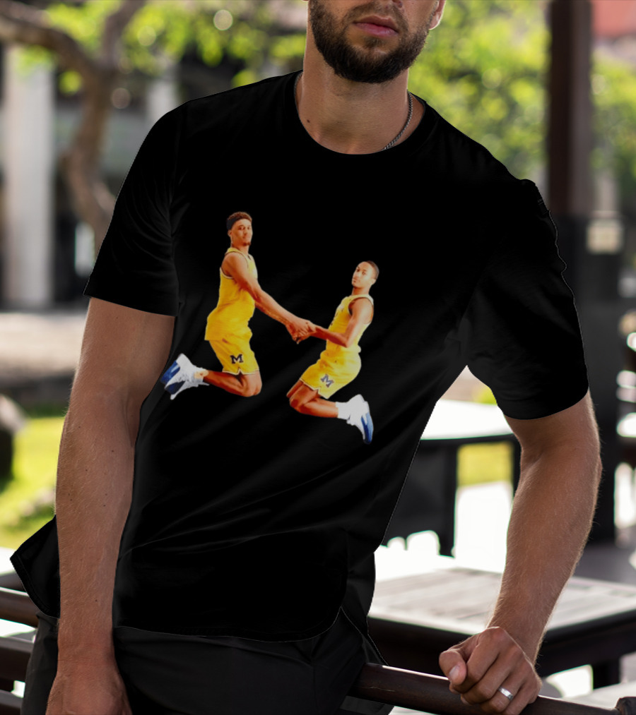 Yaxel Lendeborg Nimari Burnett Michigan Basketball Jump Mount Clumsy T-Shirt