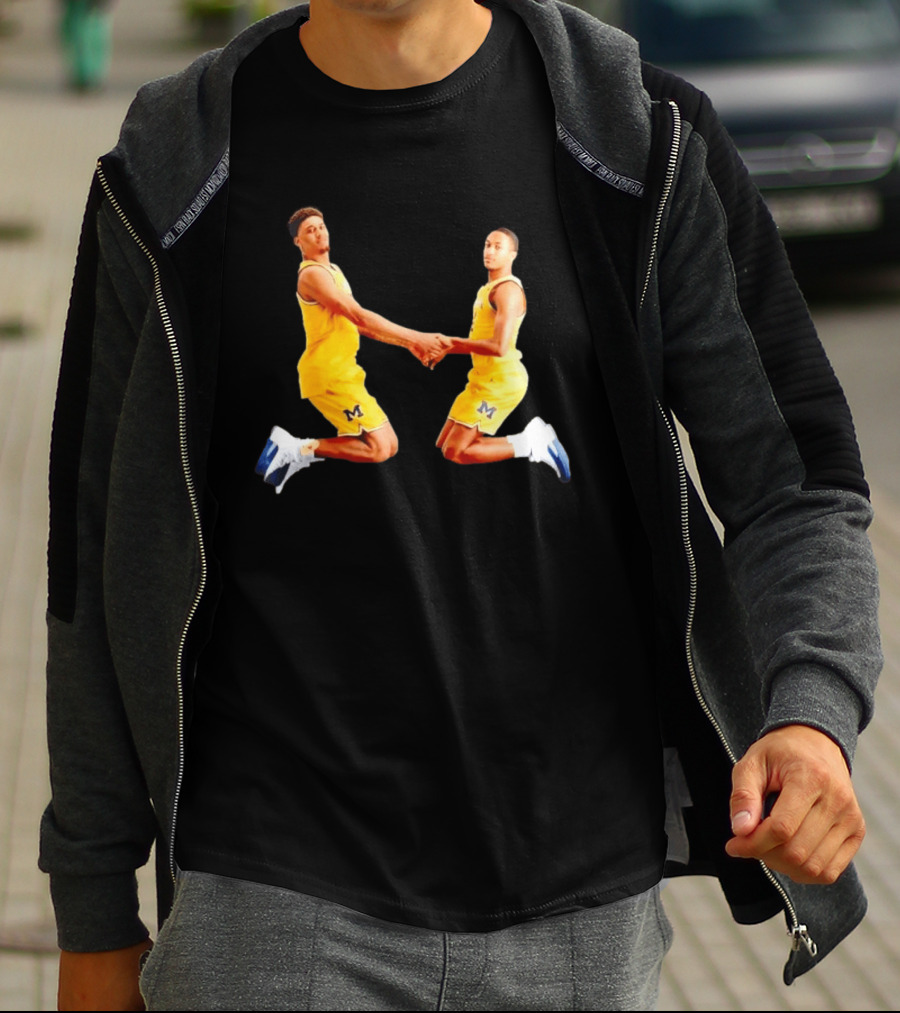 Yaxel Lendeborg Nimari Burnett Michigan Basketball Jump Mount Clumsy T-Shirt