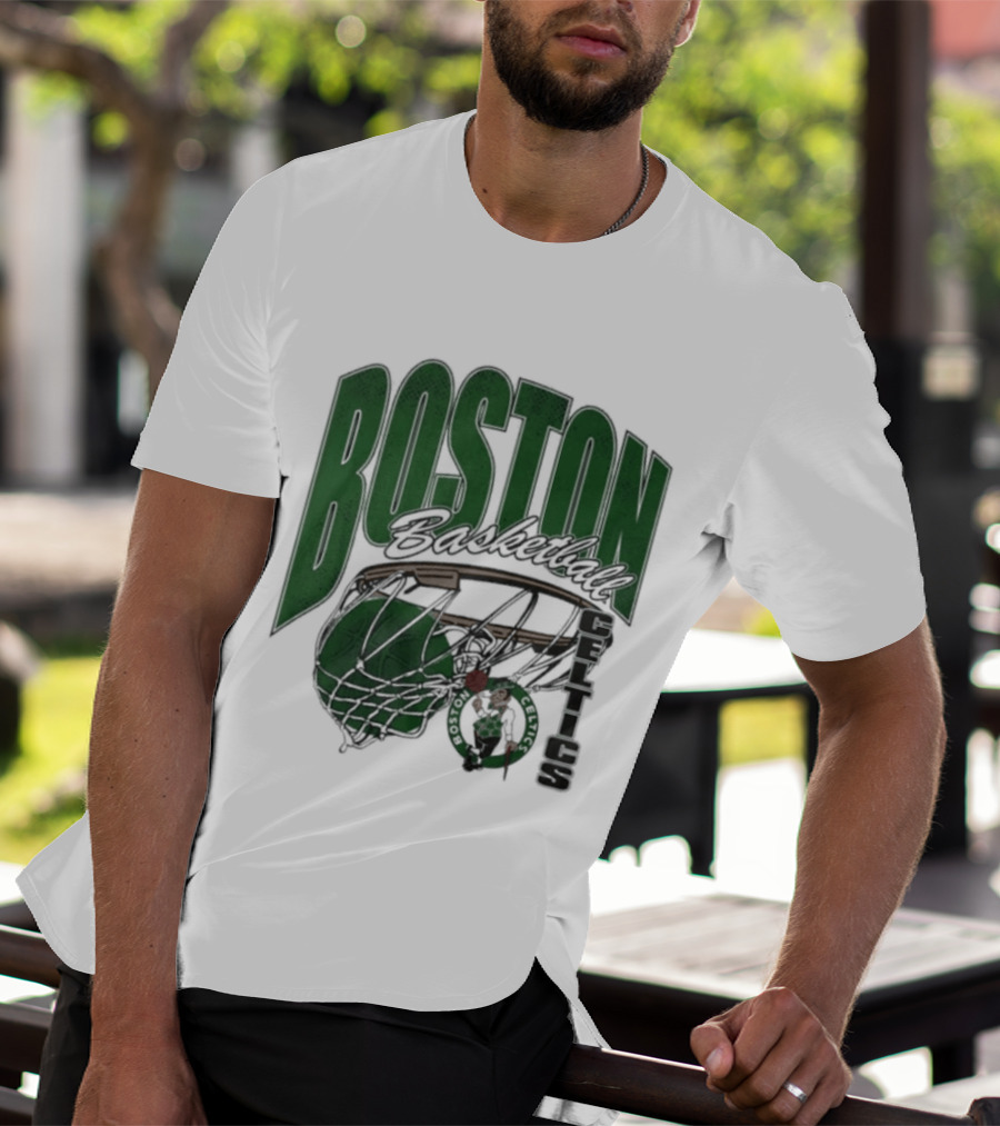 Boston Celtics Basketball 2026 Script Swish T-Shirt