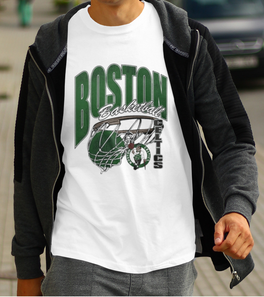 Boston Celtics Basketball 2026 Script Swish T-Shirt