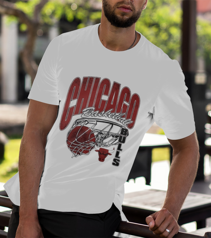 Chicago Basketball Bulls Script Swish 2026 T-Shirt