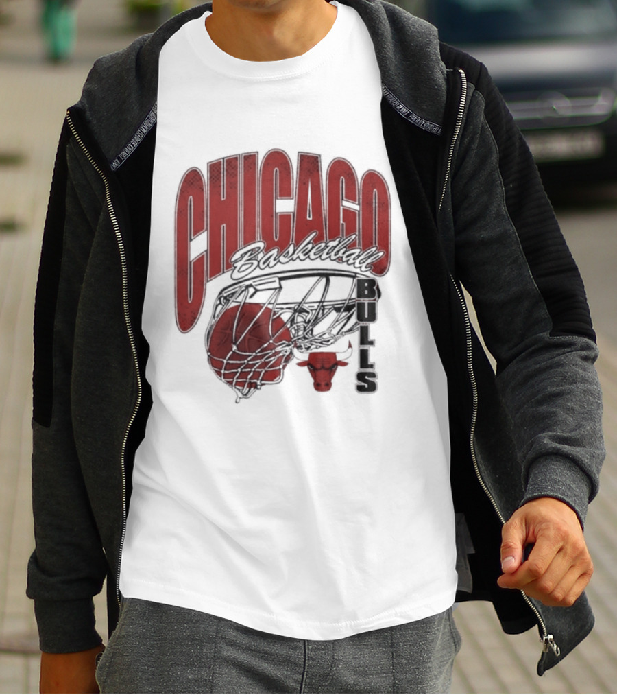 Chicago Basketball Bulls Script Swish 2026 T-Shirt