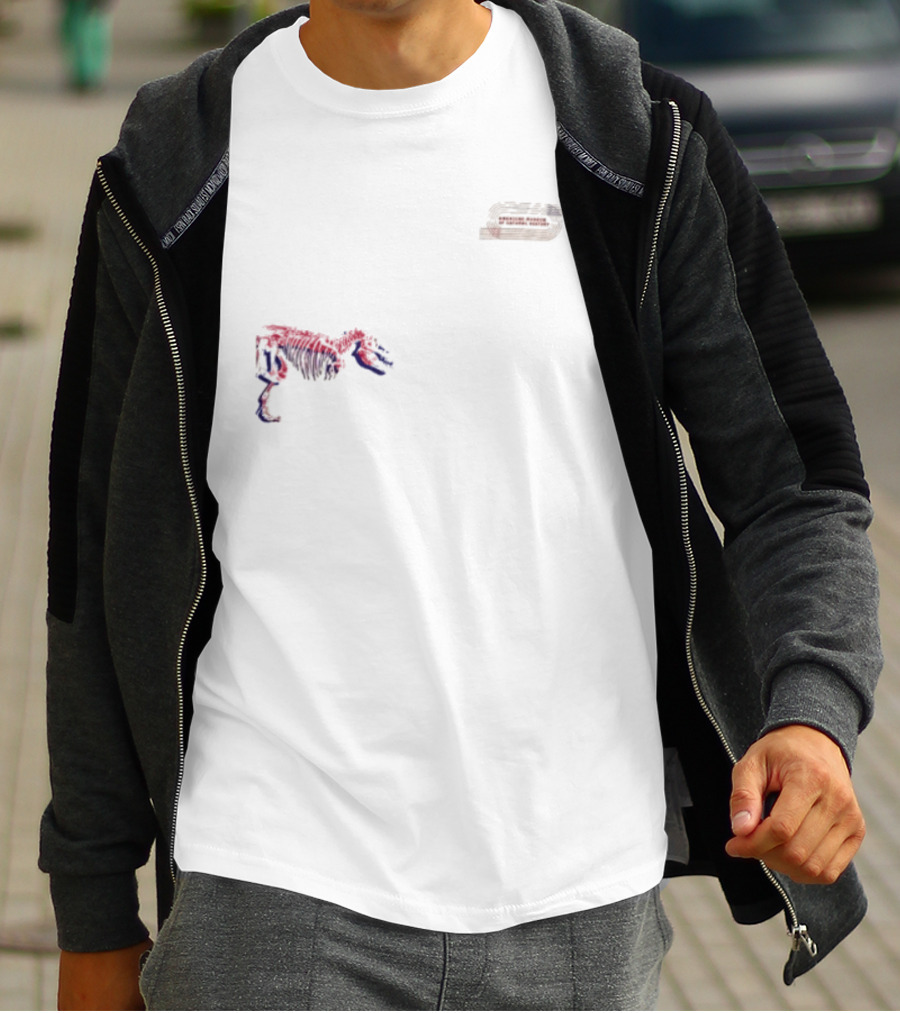 Amnh Adult Wrap Around Dinosaur Museum Fossil Pop T-Shirt
