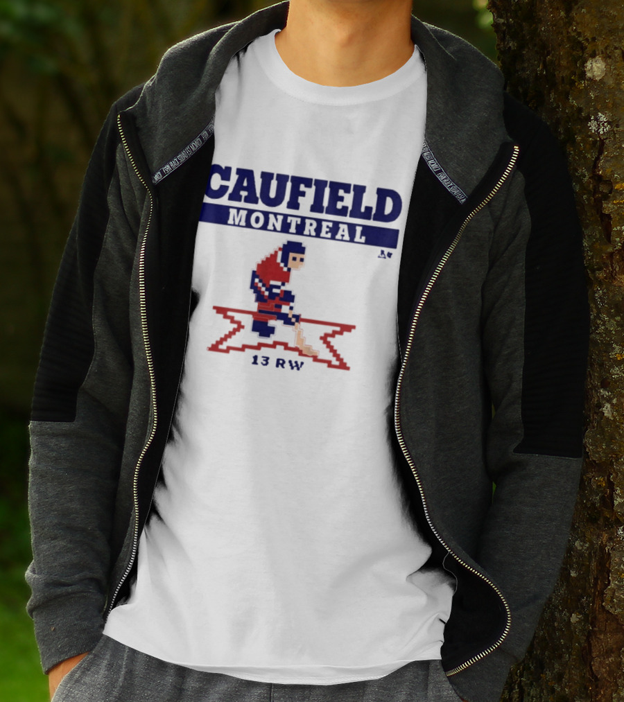 Caufield Montreal 13 RW Hockey Player Pixel T-Shirt