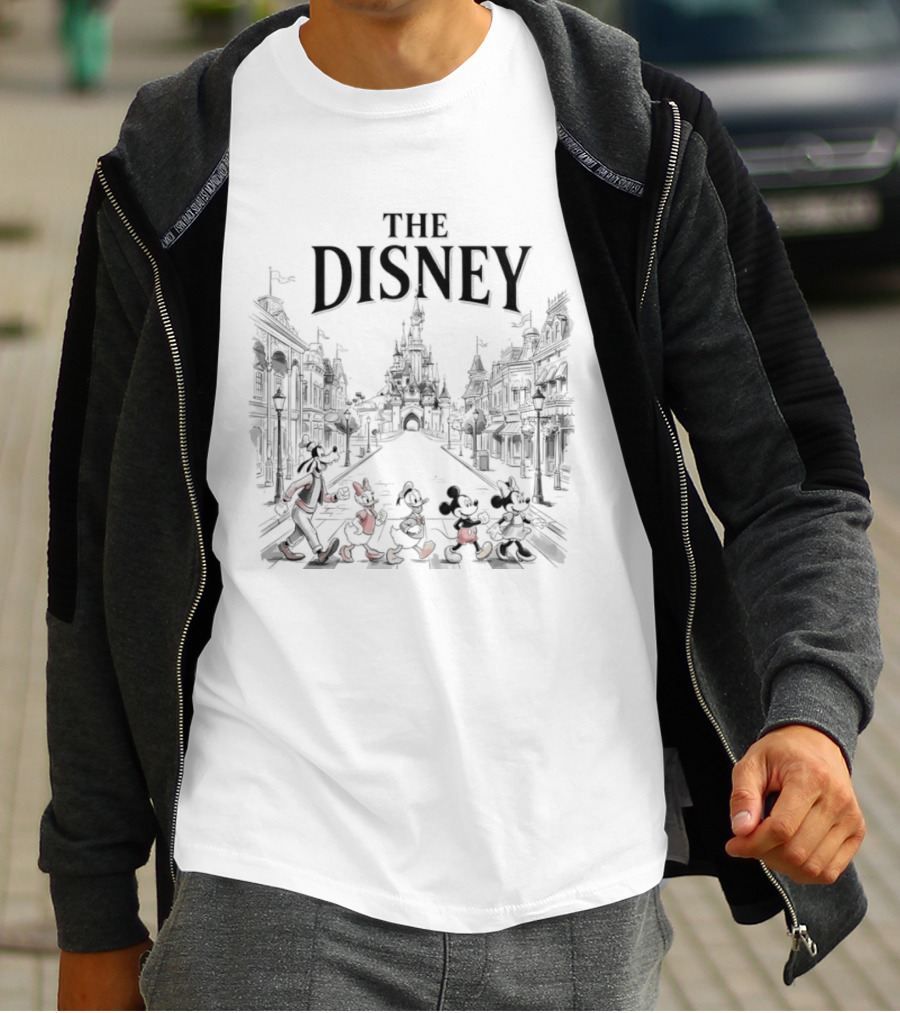 The Disney Goofy Daisy Duck Donald Duck Mickey Mouse Minnie Mouse Abbey Road T-Shirt