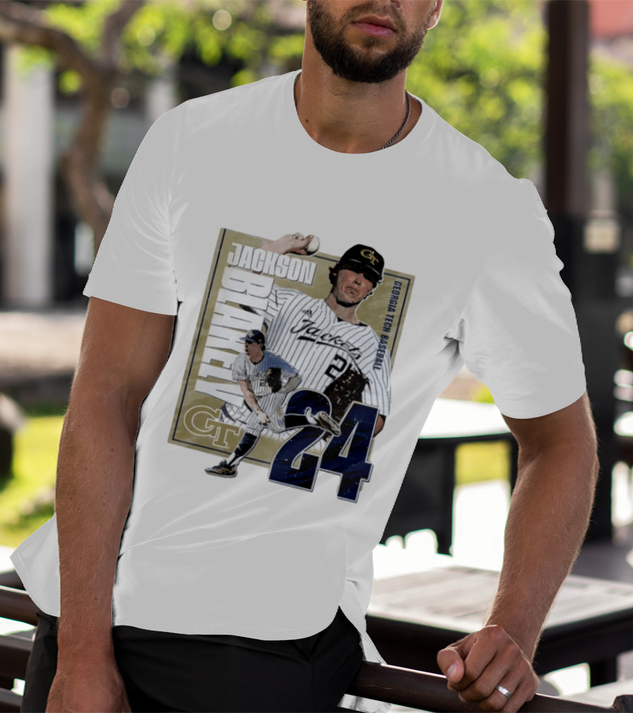 Jackson Blakely Georgia Tech Baseball GT 24 Player Student Athlete T-Shirt