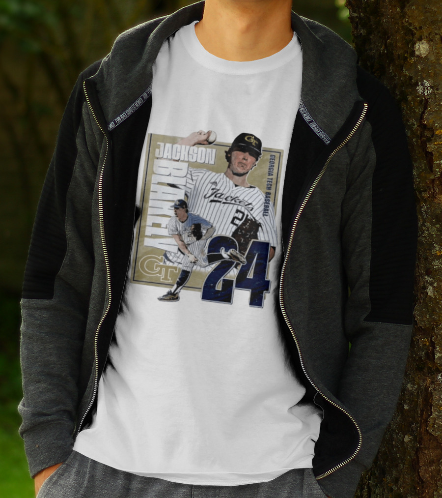 Jackson Blakely Georgia Tech Baseball GT 24 Player Student Athlete T-Shirt