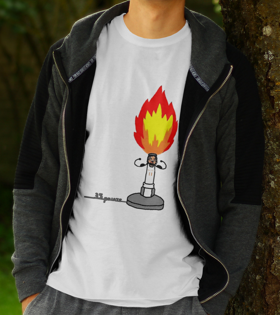 New York Knicks Jalen Brunson 35 Points It's Lit Flame T-Shirt