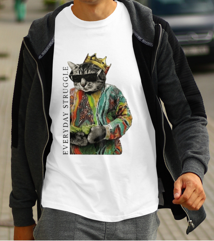 Scottie Barnes Everyday Struggle Cat In Colorful Crowned Outfit T-Shirt