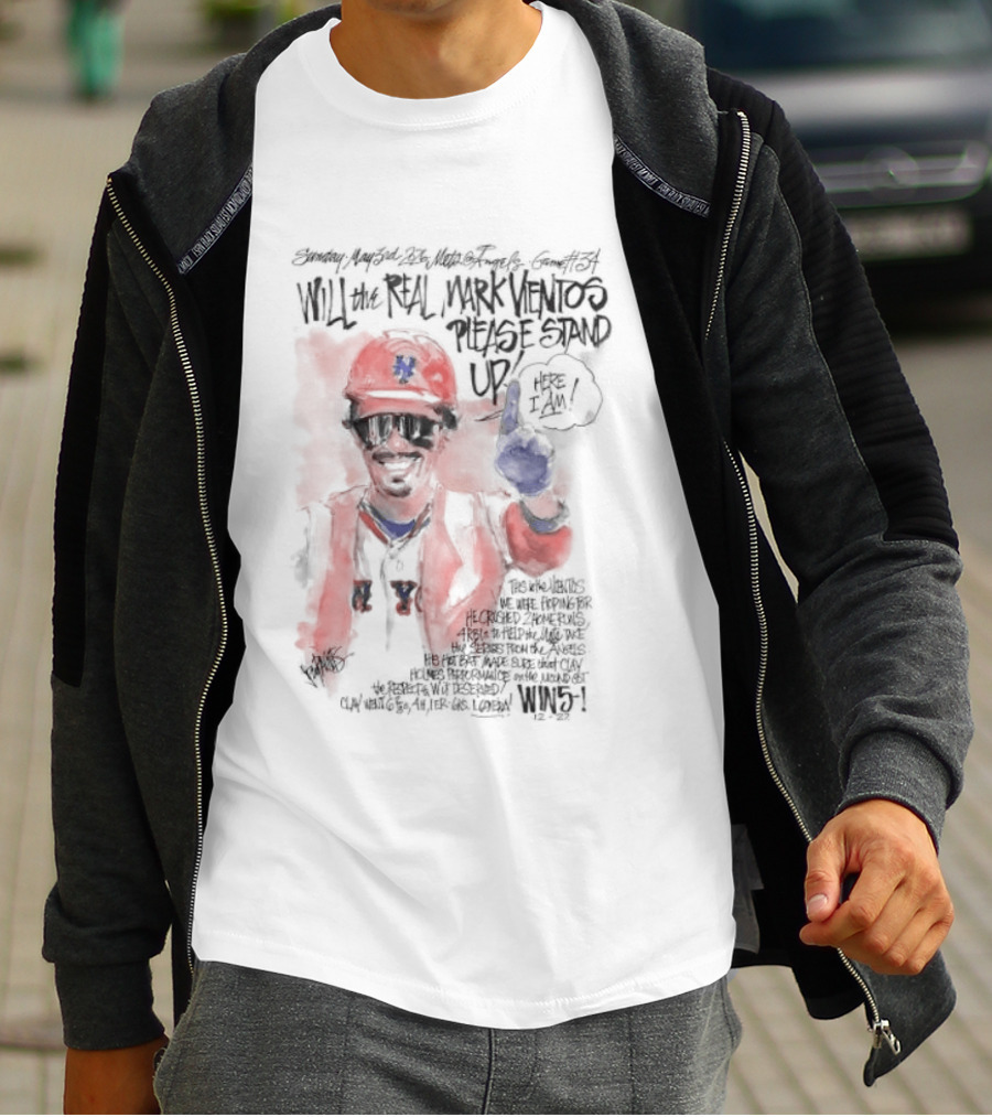 Will The Real Mark Vientos Please Stand Up Mets Baseball Humor T-Shirt