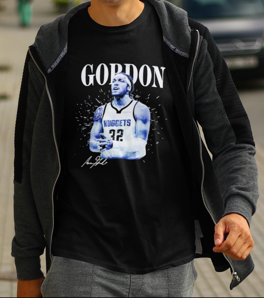 Gordon Aaron Denver Nuggets Basketball Player 50 Signature T-Shirt