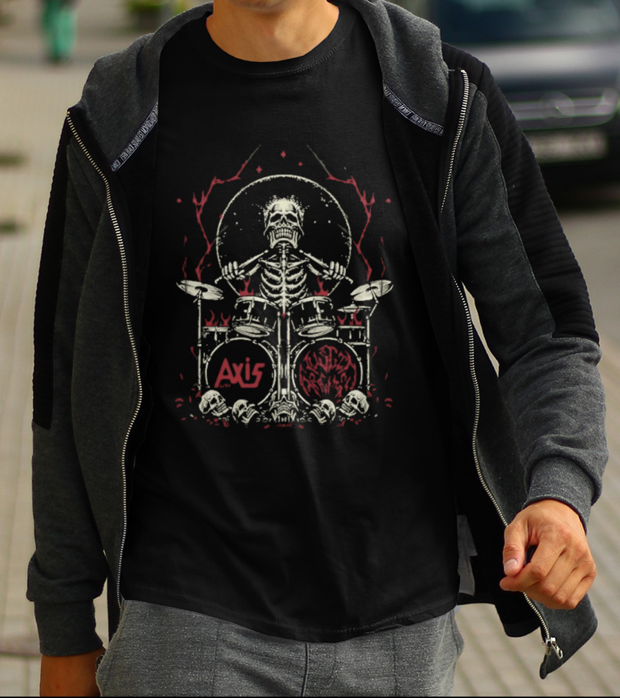 Axis Austin Archey Skeleton Drummer 2026 Collaboration T-Shirt