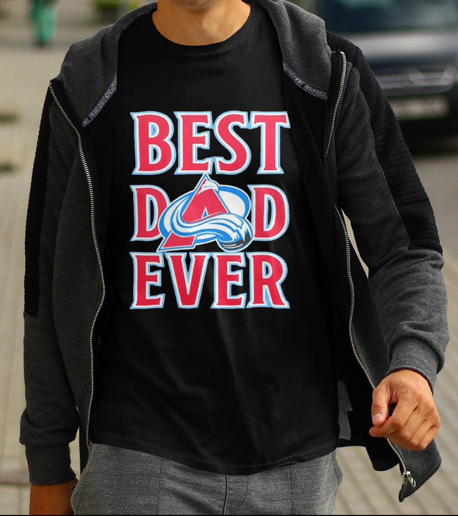 Best Dad Ever Colorado Avalanche Ice Hockey T-Shirt
