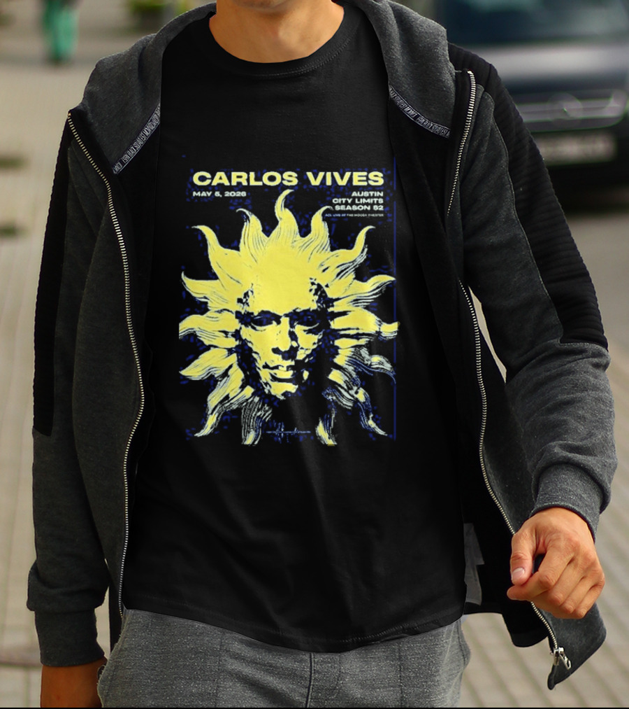 Carlos Vives May 05 2026 Austin Texas Concert Sun T-Shirt