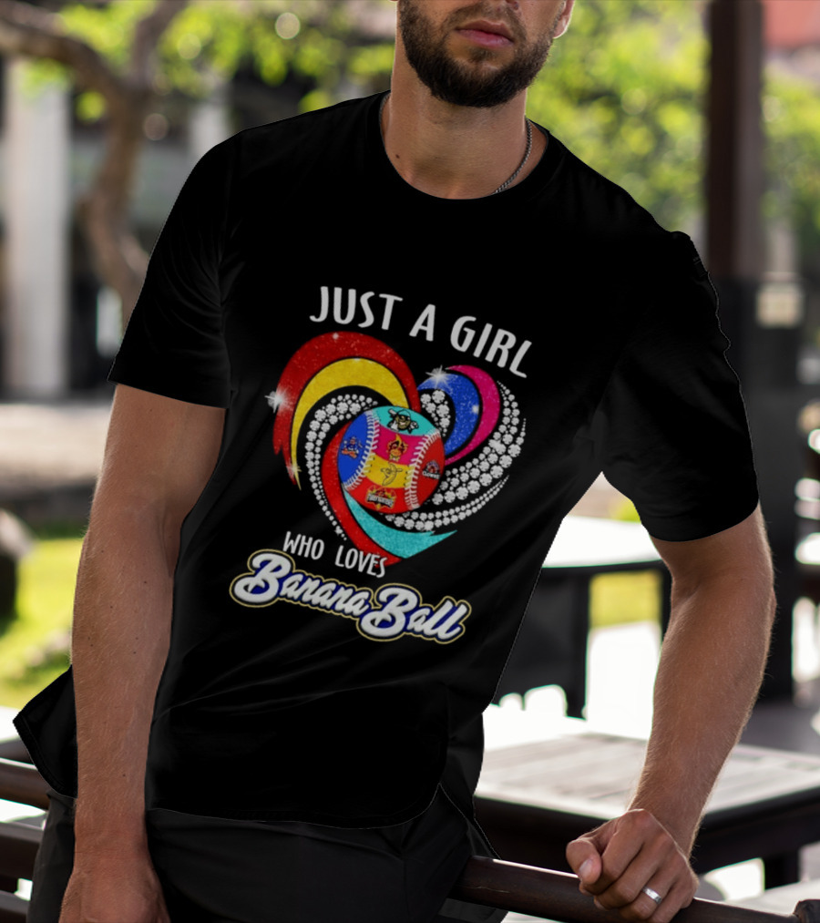 Just A Girl Who Loves Banana Ball Sports Fan T-Shirt