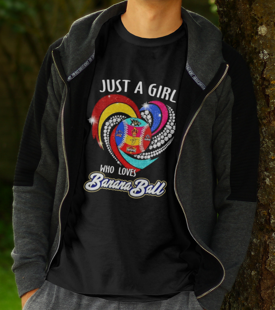 Just A Girl Who Loves Banana Ball Sports Fan T-Shirt