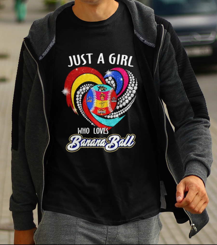 Just A Girl Who Loves Banana Ball Sports Fan T-Shirt