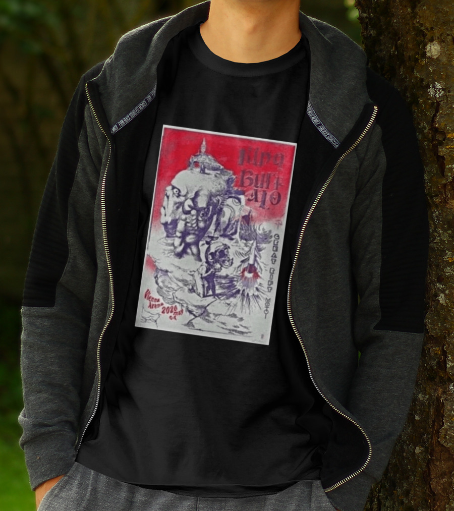 King Buffalo Vienna Arena May 4 2026 Concert Art Featuring Surreal Imagery And Space T-Shirt