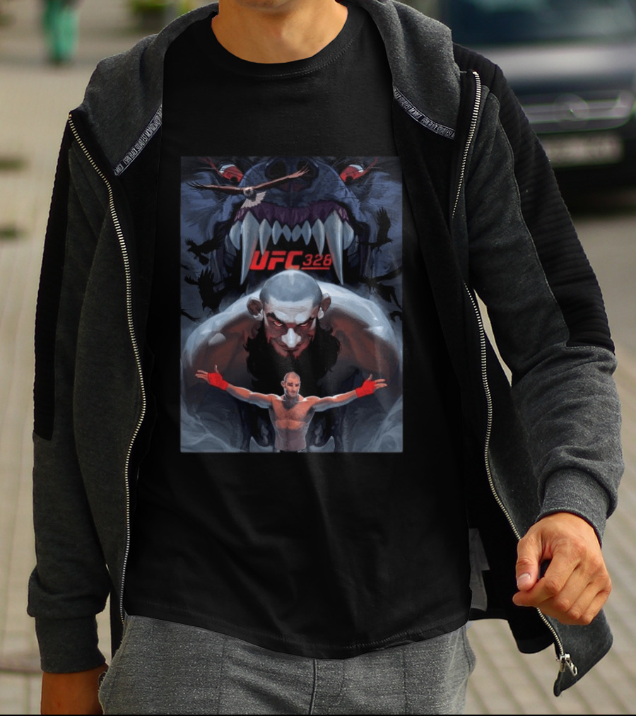 UFC 328 The Hunt Is On By Ognjen Sporin Fighter And Beast T-Shirt