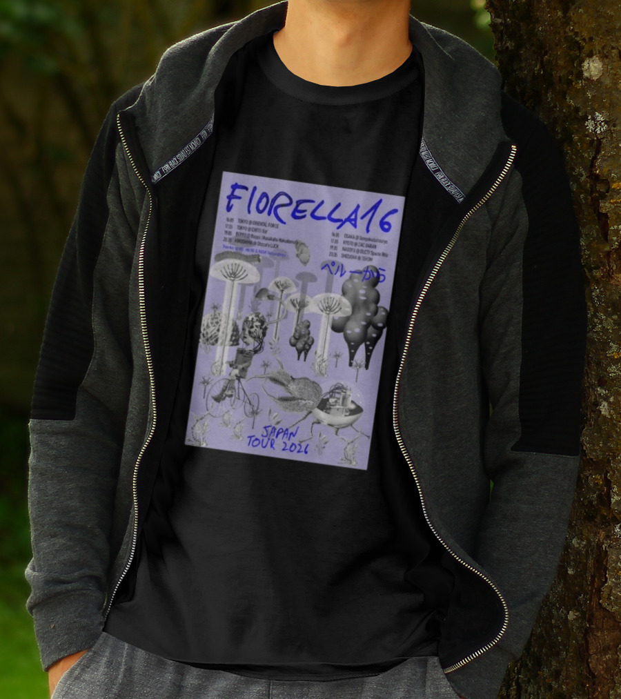 FIORELLA 16 Japan Tour 2026 Tokyo Osaka Kyoto Nagoya Sendai Shizuoka Psychedelic T-Shirt