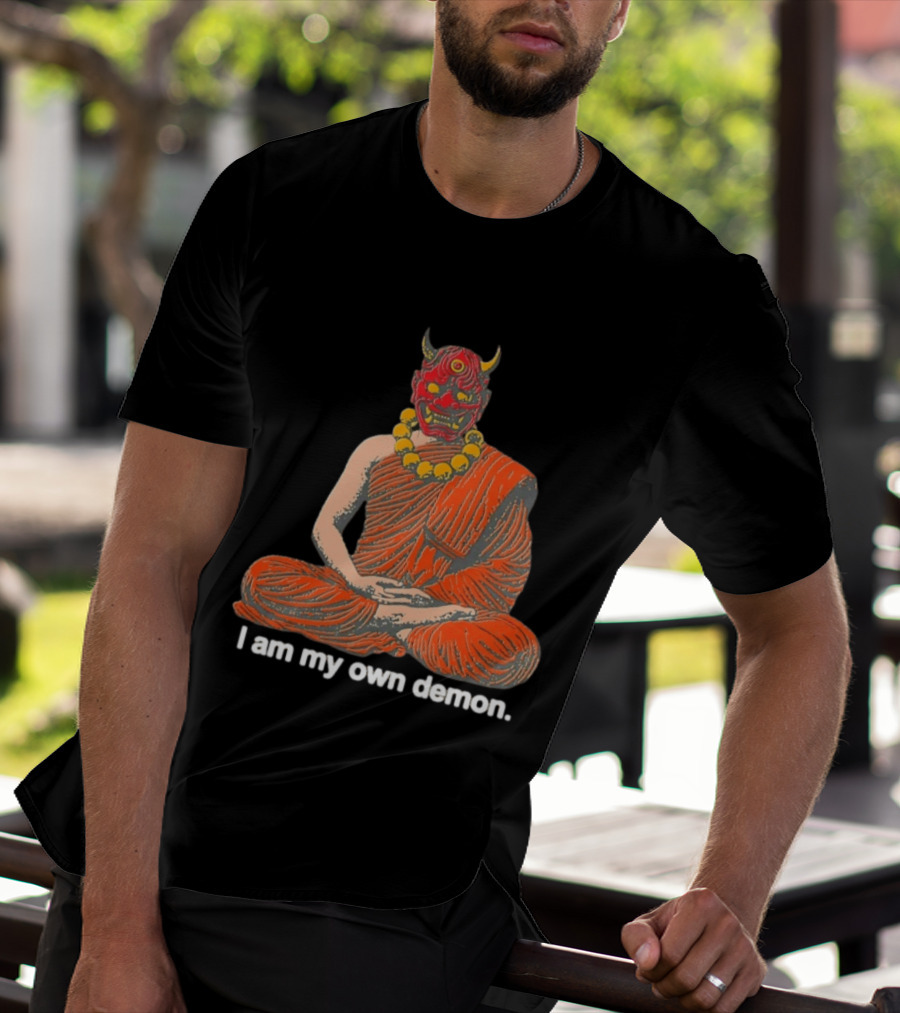 I Am My Own Demon Buddhist Mask Meditation T-Shirt